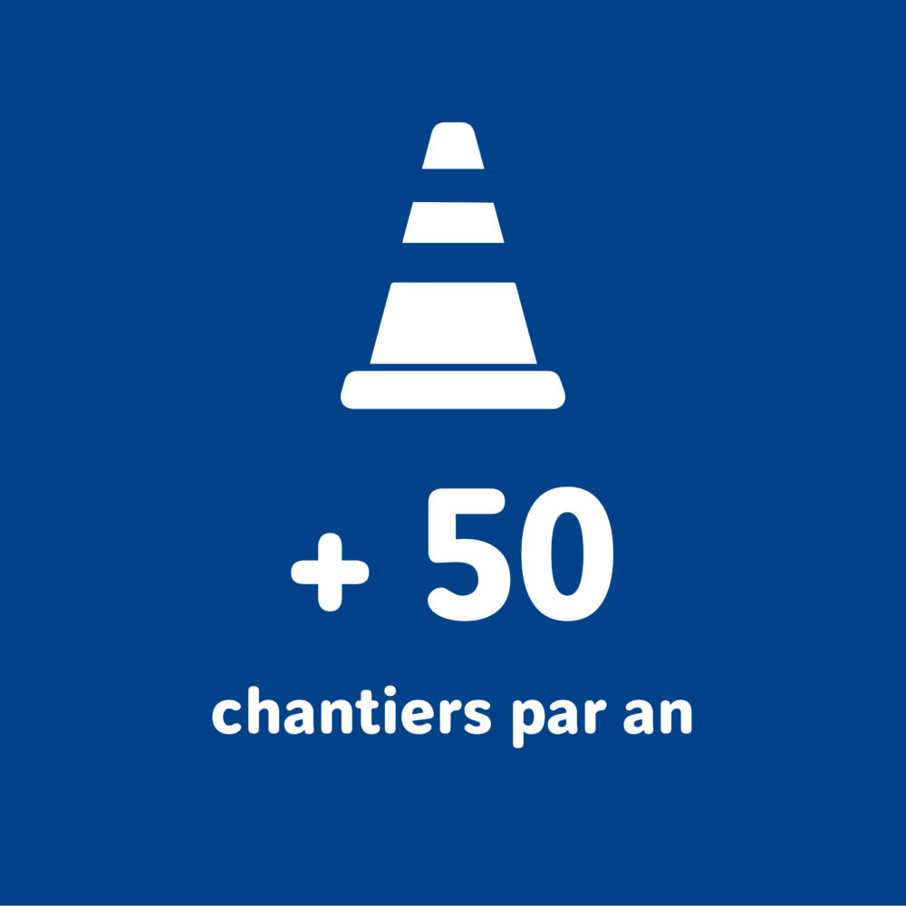 Infographie : + de 50 chantiers par an